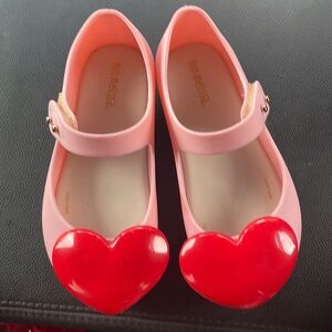 Mini Melissa Heart Jelly Shoes.   NWT